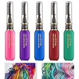 5 Stück Temporäre Haarfarbe, Coloriertes Haarwachs Haarmascara Haar Mascara Temporäre Haarfarbe Kamm set Sofort Haarfarbe Farbstoff Geeignet für die tägliche Haarpflege Festivals Partys Events