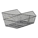 Basil Cento Kinder-Fahrradkorb – Hinterrad – Schulkorb aus Stahl – ideal für Rucksack und Schulranzen – 45×31×21 cm – Schwarz