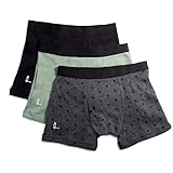 Feathers Boxershorts für Jungen, Baumwolle, Stretch, ohne Etikett, 3 Stück, Solide Rippe, 14