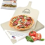 PIMOTTI Pizzastein 4cm Pizzastein für Backofen Brotbackstein aus echtem Schamott Pizzastein eckig Backstein für Backofen Pizza Steinplatte für Backofen Pizzastein Grill Pizzastein Gasgrill Pizza Stone