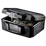 Master Lock Tresor Feuerfest und Wasserdicht mit Schlüssel, Dreifacher Schutz - Flug, Feuer und Flut, 5L, 15.5 x 36.2 x 28.4 cm