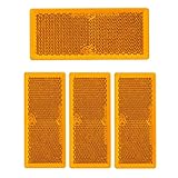 Cardepot24 x Rückstrahler orange, rechteckig, Anhänger, Katzenaugen-Reflektor, LKW, Wohnwagen, Auto