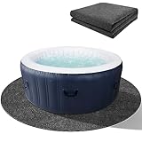 codree Runde Whirlpool-Matte, wasserabsorbierend, rutschfeste oberirdische Pool-Schutzmatte zum Schutz des Whirlpools im Freien vor Abnutzung, 183 cm