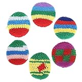 Milisten 6 Stück Teiliges Wurfspielzeug Sandsäcke Bunte Knitted Sandbags für Outdoor Spiele Sport und Fitness Vielseitige Einsatzmöglichkeiten für Partys und Aktivitäten Zufällige Farbe
