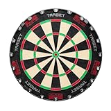 Target Darts Tor Dartboard, Steeldarts Dartscheibe | WDF-anerkannte Tunierdartscheibe & Befestigungsset, Moderner drehbarer Zahlenring, Premium Madagaskar Sisal, Edelstahl Dünndraht System