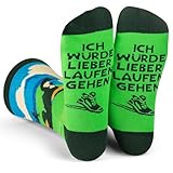 Ich Würde Lieber Laufen Gehen Socken Lustiges Geschenk für Männer und Frauen