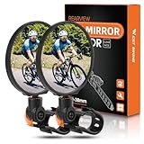 CYCLESPEED 2 Stück Fahrradspiegel Fahrrad Rückspiegel, 360° Drehbar Fahrradspiegel Klappbar für Lenker 20-38mm, Fahrrad Spiegel für e-bike MTB Rennrad