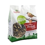 Natürlich Pfiffikus Müsli-Mix Streufutter mit Insekten, 2,5 KG – Wildvogelfutter mit Mehlwürmern – Ganzjahresfutter für Boden- & Körnerfresser – proteinreiches Vogelfutter mit Mehlwurm-Öl