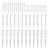 LIHAO 48 x Eiszapfen Anhänger Deko Weihnachtsbaum Transparente Eiszapfen Ornament für Christbaumschmuck Weihnachtsdeko Kunststoff