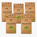 Faire Kohle – 10kg (5 x 2 kg) Premium Kokos Grillbriketts | Nachhaltige Grillkohle aus 100% Kokosnussschalen | Lange Brenndauer, raucharm & umweltfreundlich | Fair produziert