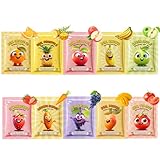 10 Stück Tuchmasken Gesicht, Feuchtigkeit Gesichtsmasken Set mit Fruchtextrakt, Beruhigend Masken Beauty Set für Teenager Mädchen & Frauen, Multifunktions Skincare Geschenkset, maske für Party Spa