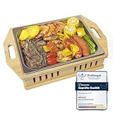 Bbq Warmhalteplatte Teelicht,Fleischwarmhalter FüR Grillen,Grill Warmhalteplatte,Warmhalteplatte Grillgut Teelicht,Hotty Bbq Warmhalteplatte Personalisiert（Bambus und Holzfarbe）