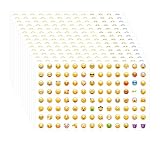 Smiley Aufkleber 15 Blatt Emoji Sticker Smiley Sticker Aufkleber Smiley Lustige Emoticon-Aufkleber Glückliche Gesichtsaufkleber Siegel-Cartoon-Druckpapier Inspirierender Aufkleber Belohnungsaufkleber
