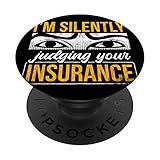 Judging Insurance Versicherungs-Makler Versicherung PopSockets PopGrip: Ausziehbarer Sockel und Griff für Handys/Tablets mit Tauschbarem Top
