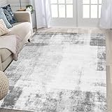 Matten & Teppiche Grauer Bereich Wohnzimmerteppich dauerhaft fällt Nicht ab und verblasst Schreibtisch Teppich Grau Schlafzimmerteppich Flokati 160X200CM