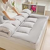 KCCRHIN Dicke Und Weiche Matratzenauflagen Aufrollbare Futon-Matratze Baumwolle Matratze Futon Für Schlafzimmer Verschiedene Größen Von Matratzen Einzel-/Doppelbettmatratze,Lightgray,120*200cm/47*79in