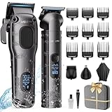 Haarschneidemaschine für Männer, professionell, schnurlos, Haarschneidemaschine für Herren, Haarschneidemaschinen und Trimmer-Set, elektrischer Haarschneider für Männer mit Verpackungsbox (Gray)