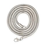 Fly Style Schlangenkette Edelstahl silber 0.9mm I 1.2mm I 2mm I 3.2mm · Halskette Herren Damen · 41-76cm, Längen:ca. 46.0 cm, Stärke:1.2 mm