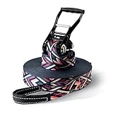 Slackline Set, Striving, 25 Meter Länge, Komplettset für Kinder, Anfänger, Fortgeschrittene und Profis, inklusive Tragebeutel