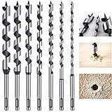 flintronic Spiralbohrer, 7-teilig, SDS-Plus Holzbohrer, Set aus Karbonstahl, Spiralbohrer, Lochschneider, Werkzeug mit Durchmesser 6 mm/8 mm/10 mm/12 mm/14 mm/16 mm/18 mm