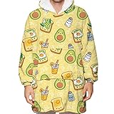 Schildeng Tragbare Decke Sweatshirt Hoodie für Damen und Herren, Mädchen, Jungen, übergroße Polyesterfaser, Plüsch, Cartoon, Kapuzenoberteil mit warmer Vordertasche