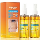 Sonnenspray LSF 50, Sonnenschutz Spray 50 Wasserfest, Sonnencreme Spray Sonnenöl, Sonnenschutzspray für Gesicht Und Körper, Sonnenspray Transparent für umfassenden Schutz (2)