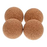 GARVALON 4 Stück Teiliges Tischfußball Korkbälle Indoor Tischkicker Ersatzbälle aus Holz Komfortabel Griffig Geeignet für Lernfußballtisch und Tischfußballspiele