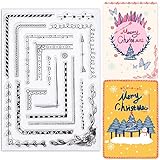 GLOBLELAND Silikonstempel Spitze Klare Stempel Ecke Transparente Stempel Spitze Clear Stamps für Kartenherstellung und DIY Scrapbooking Dekor