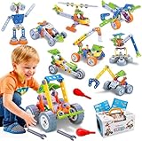 Lypsochaat Konstruktionsspielzeug ab 3 4 5 6 Jahre Jungen Mädchen, Kinder Spielzeug ab 3 4 5 6 Jahre Junge Mädchen, STEM Bauspielzeug Baukasten Kinder, Geburtstagsgeschenk 3-6 Jahre (Blau)