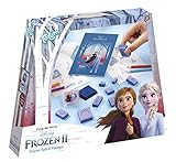 TM Essentials 680678 Disney Frozen II Stempelset mit verschiedenen Stempelmotiven, Stiften und einem Malblock von Anna und ELSA, Geschenk für Kinder, Mehrfarbig