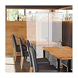 Transparente PVC-Trennwand, aufrollbar, Niesschutz, Kunststofftrennwand, bodenstehend (80 x 180 cm)