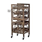 ZYFBD Vintage Salon Friseur Trolley Beauty Storage Trolley mit 4 goldenen Schubladen für Salons und Friseurläden mit Tablett für Friseursalons und Salon-Organisation