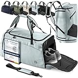 Sporttasche Trainingstasche + Rucksack-Funktion, Schuhfach, Nassfach | 40/60L Reisetasche Schwimmtasche Fitnesstasche Sport Gym Fitness Umhängetasche Handgepäck Weekender Bag Reise Tasche Herren Damen