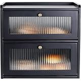 Lnopever Bambus Brotkasten 2 Etagen,Eco Brotbox Brotkorb,Brotbehälter lebensmittelecht,Aufbewahrungsbox Küche Brotaufbewahrung Brotbehälter für Brot, Röstbrot, 36.5x24x34(LxBxH) cm
