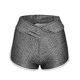 Hose, Damen Basic Slip Bike Shorts Kompression Workout Leggings Yoga Shorts Hosen Kleidung Schuhe & Zubehör, grau, L