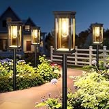 NEEMO Solarlampen für Außen Garten, 6 Stück Hell Solarleuchten für Außen mit Warmweiß LED, 50000 Std. Längere Arbeitzeit, Wasserdicht Solar Gartenleuchten für Rasen, Terrasse, Hof, Deko Geschenke