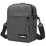 MOCOCITO Umhängetasche, Schultertasche für Herren, Kuriertasche aus Nylon, Messenger Bag für Tägliches Leben Reise(Groß-Grau)