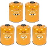 FUMOSA Gaskartuschen Set für Weber Q100/1000-Serien, Performer & Go Anywhere, Ventilkartusche je 450g Anzahl 5 Kartuschen