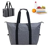 Fhioevt Kühltasche Faltbar 20L Kühltasche Gross Picknicktasche Kühltaschen,Thermotasche mit Lsolierung Faltbar, Soliertasche Cooler Bag für Camping Picknick Lebensmitteltransport Einkauf