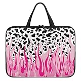 Treer 10-17 Zoll Laptoptasche, Flamme Textur Handtasche Damen Herren,Laptop Tasche mit Reißverschluss,Wasserdichte Laptop Rucksack,Notebook Tasche für Reisen/Business/Schule (Schwarz-Weiß,15 Zoll)