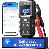 Batterietester kfz TOPDON BT20, Autobatterie Tester 12v mit Batterielastprüfgerät, Spannungstest, Kurbeltest und Ladetest Bluetooth optiona 100-2000 CCAl, für Autos LKW SUV ATV Boote Fahrzeug