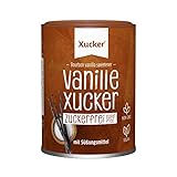 Vanillexucker zuckerfrei mit Xylit & echter Bourbon Vanille 90 g – vegane Tafelsüße ohne Zuckerzusatz, Low Carb & Keto Backzutat für Desserts und Gebäck