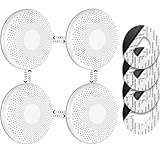SAVS CS11R Vernetzbarer kombinierter Rauch und CO Melder 4er-Pack – 10 Jahre Batterie – Rauchmelder und Kohlenmonoxid Melder – Extra dünnes Design – Kein LED-Licht – Montage ohne Bohren