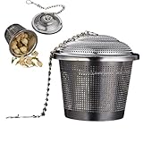 Gewürzsieb aus Edelstahl, 304 Edelstahl, Gewürzkugel für den Haushalt, Geschmacksschatz aus Stahl, lebensmittelechtes Tee-Ei, spülmaschinenfest, Kochzubehör für Küche, Zuhause