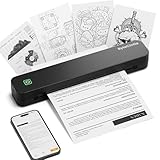 ByteCintia C80S Thermodrucker A4, Mobiler Drucker Unterstützung für 8.5'x11' A4, Tragbarer drucker Kompatibel mit iOS, Android, Laptop für Büro, Auto