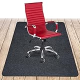 COSYLAND Bodenschutzmatte Bürostuhl 90x120 cm – rutschfeste Bürostuhl Unterlage für Hartholz & Laminat – Geräuschdämpfende Schreibtischstuhl Unterlage zum Schutz empfindlicher Böden – Grau