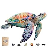 Holzpuzzle Erwachsene, 186 Teile Holz Puzzle Magisches Unregelmä Tierform, Holzpuzzle Tiere Geschenk für Erwachsene und Kinder (26 x 40 cm)