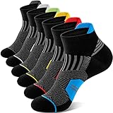 Niofind Sneaker Socken Herren Dame, 6 Paar Atmungsaktive Sportsocken Baumwolle Kurze Laufsocken Unisex 43-46