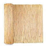 interGo Sichtschutzmatte, Schilfrohrmatte Premium 100x300cm (HxB), Sichtschutz aus dichtem Schilf, Schlfmatten für Balkon, offene Terrasse und Gartenzäunen