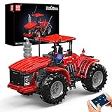 Mould King 17082 Technik Traktor Bausteine Spielzeug, 1300 Stück Elektrisch Traktor Klemmbausteine Bausatz Spielzeug Geschenk